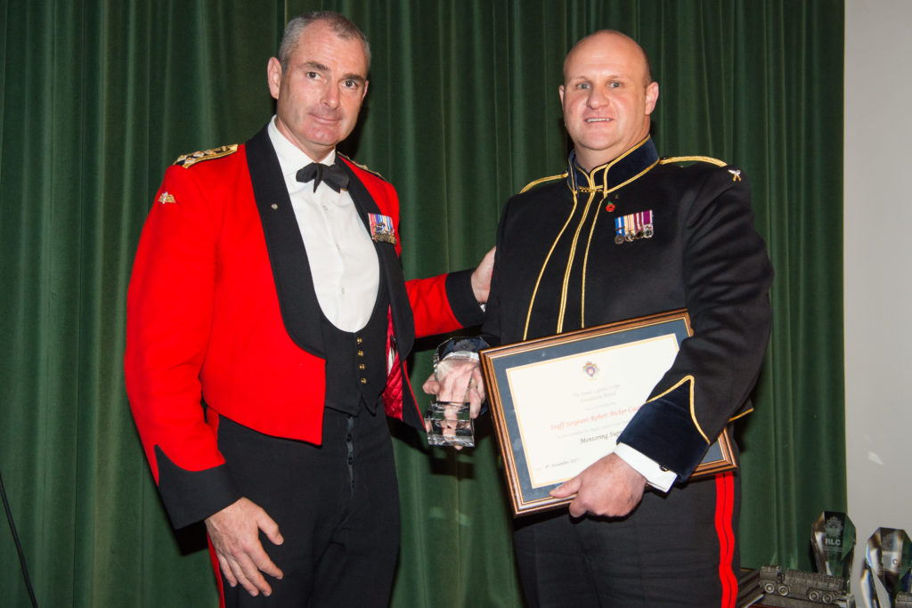 Image Staff Sergeant Robert Bicker-Caarten (right) of 10 The Queens Own Gurkha Logistic Regiment who has been awarded The RLC Foundation Mentoring Support Award.<br />
